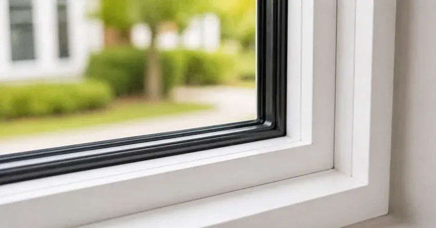 technician repairing window and door hardware in Sutton West, Keswick home