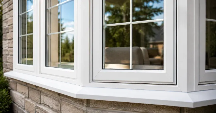 bay window alcove seating area in a living room in Belhaven, Keswick