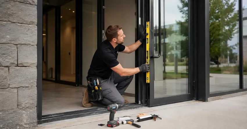 commercial glass door frame installation Baldwin, Keswick